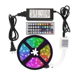 Ser 5m LED strip  5050 60 LED/m RGB +IR Controller 44 key+ Adapter