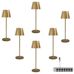 Rechargeable Table Lamps 6pcs + HUB 7 USB ports