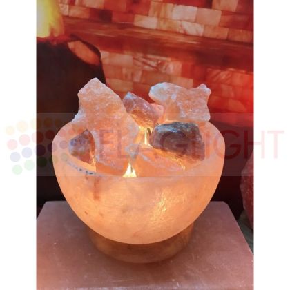 Лампа от Хималайска Сол Купа с Камъни 3кг